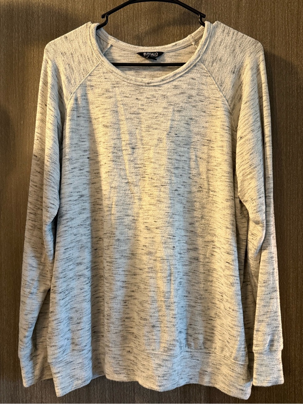 Buffalo David Bitton Light Gray Heathered Crewneck Top